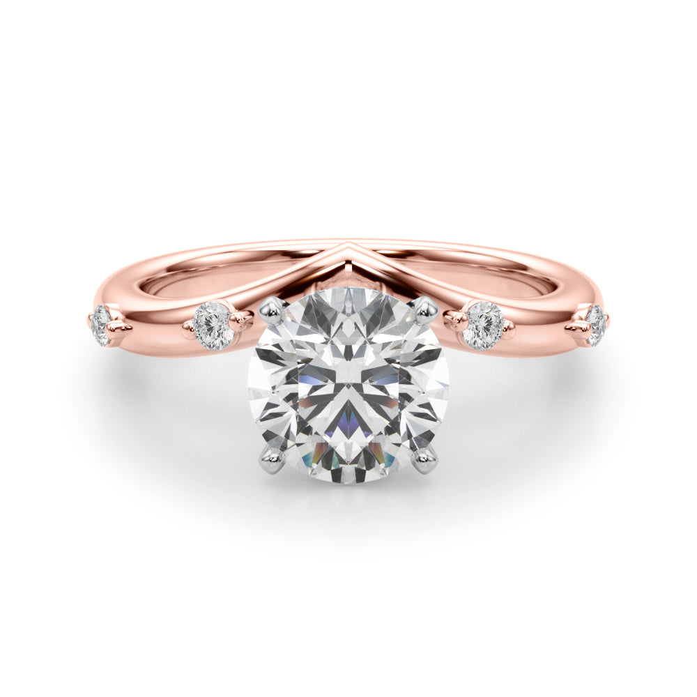 Chevron Diamond Engagement Ring · 0.10 ct tw
