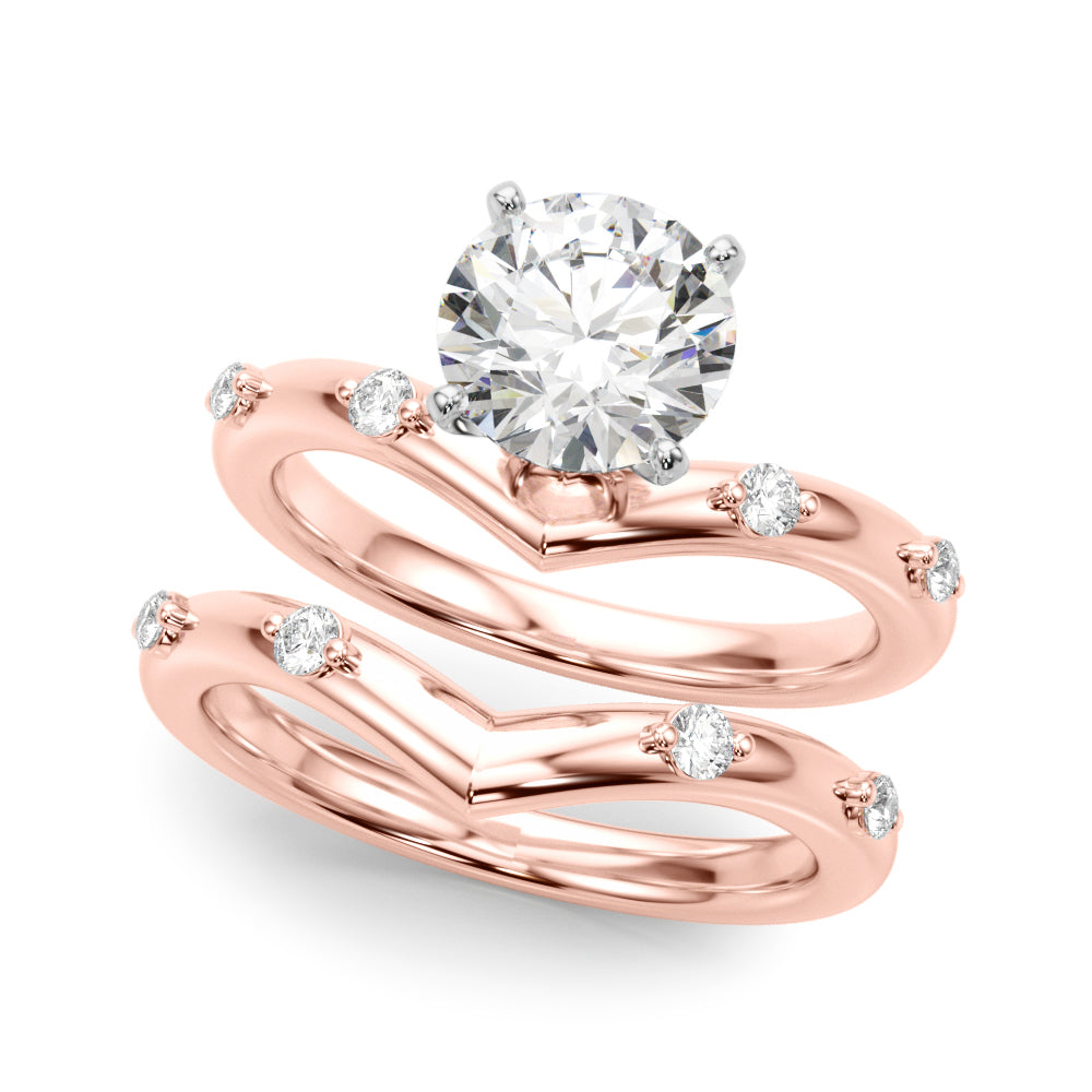 Chevron Diamond Engagement Ring · 0.10 ct tw