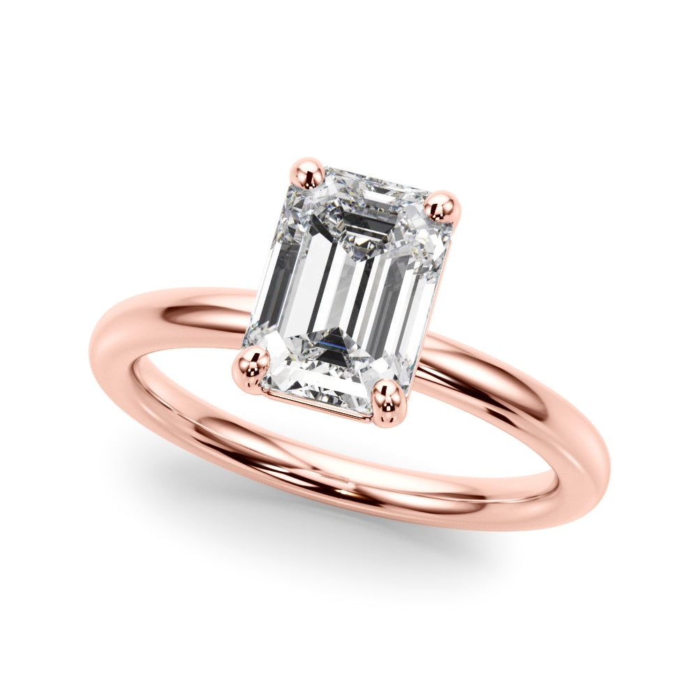 Emerald Cut Diamond Solitaire Engagement Ring · 0.30 ct tw