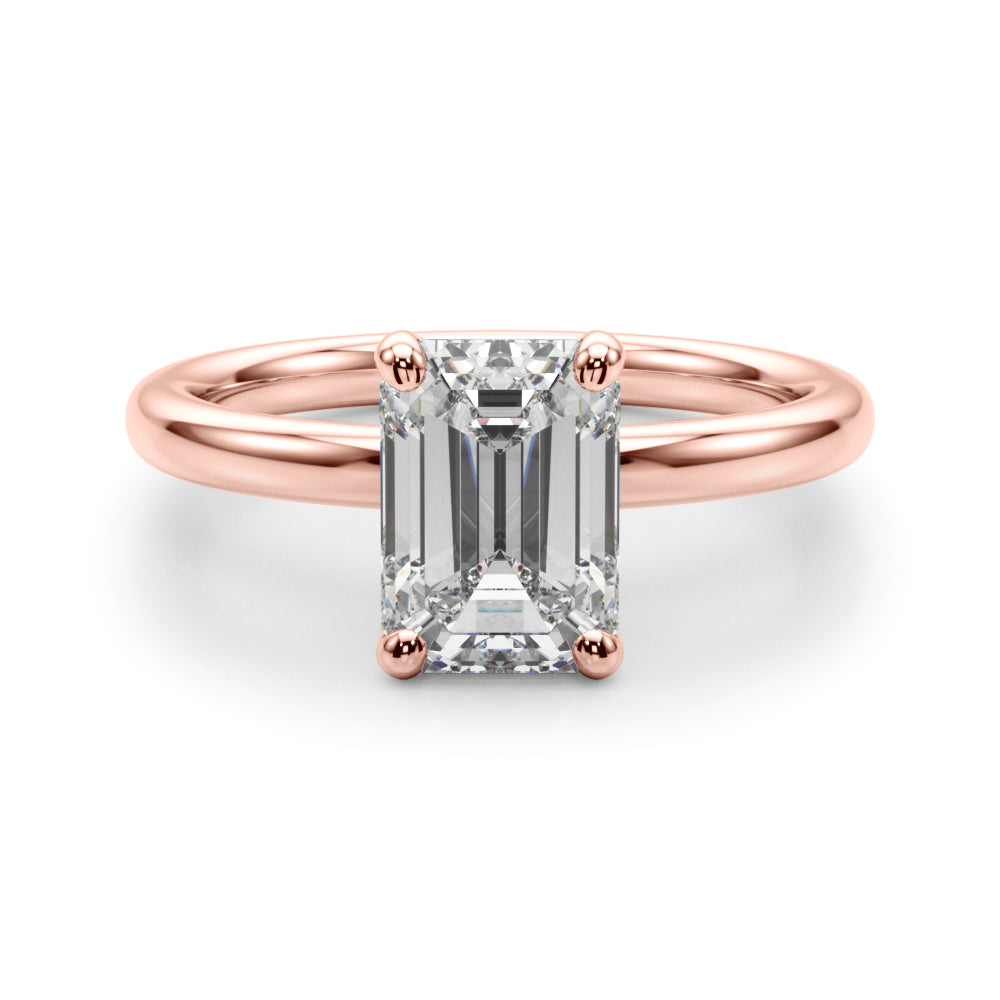 Emerald Cut Diamond Solitaire Engagement Ring · 0.30 ct tw