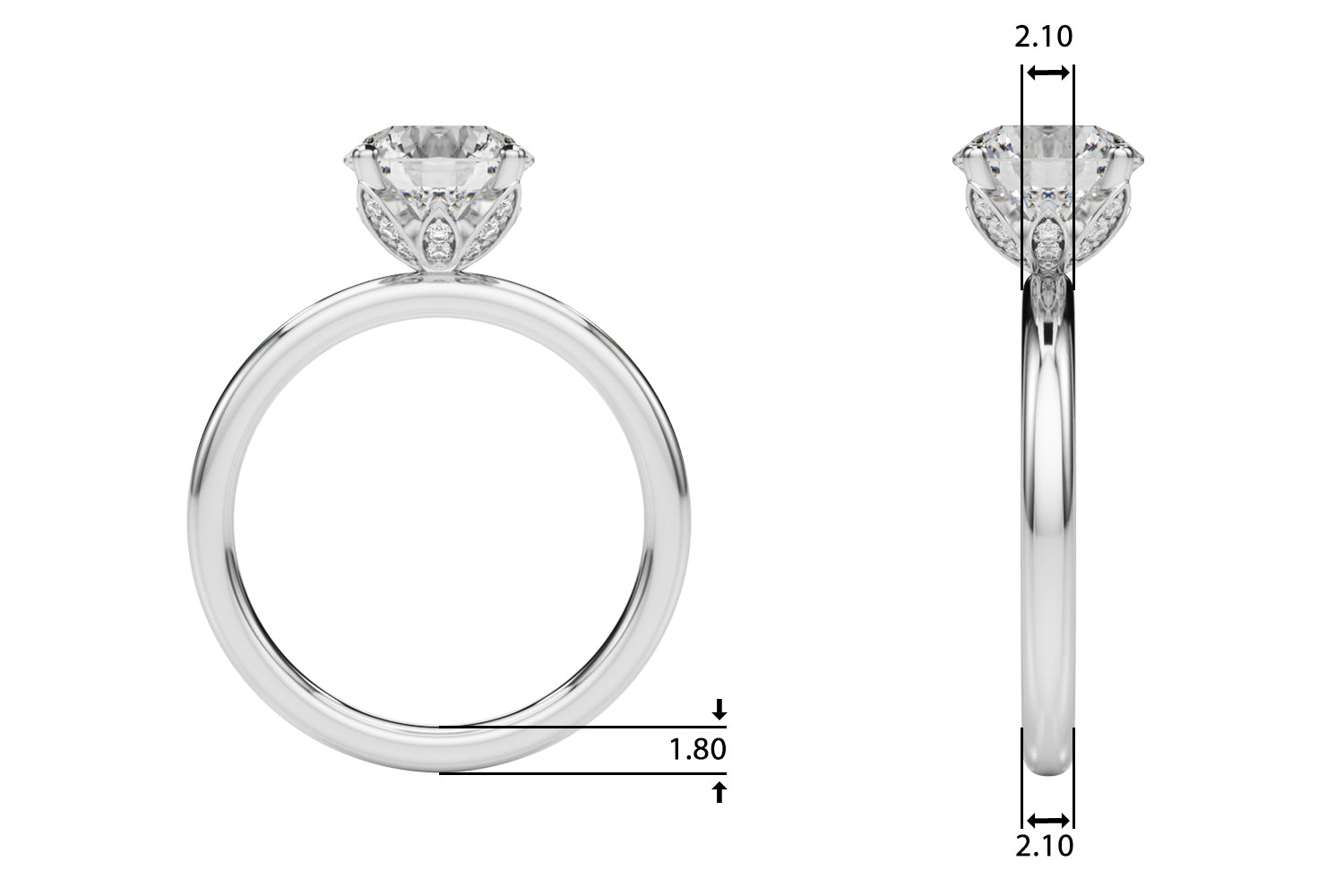 Round Diamond Engagement Ring · 0.83 ct tw