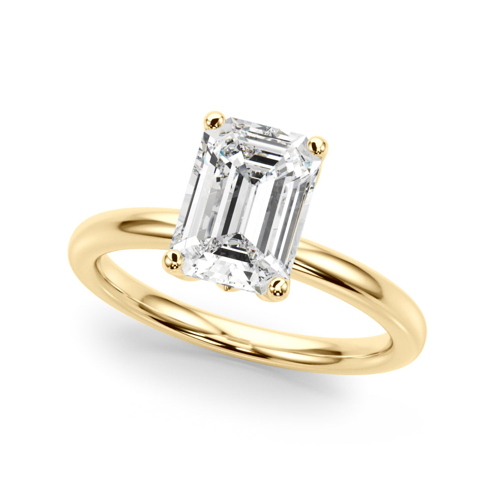 Emerald Diamond Engagement Ring · 0.15 ct tw