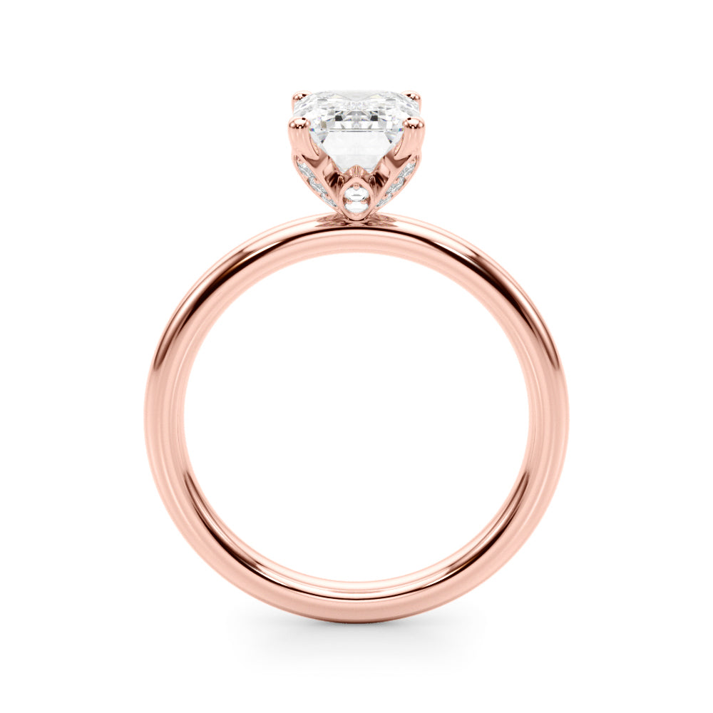 Emerald Diamond Engagement Ring · 0.15 ct tw