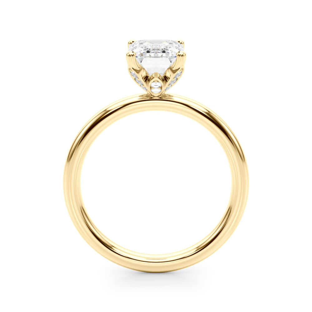 Emerald Diamond Engagement Ring · 0.15 ct tw