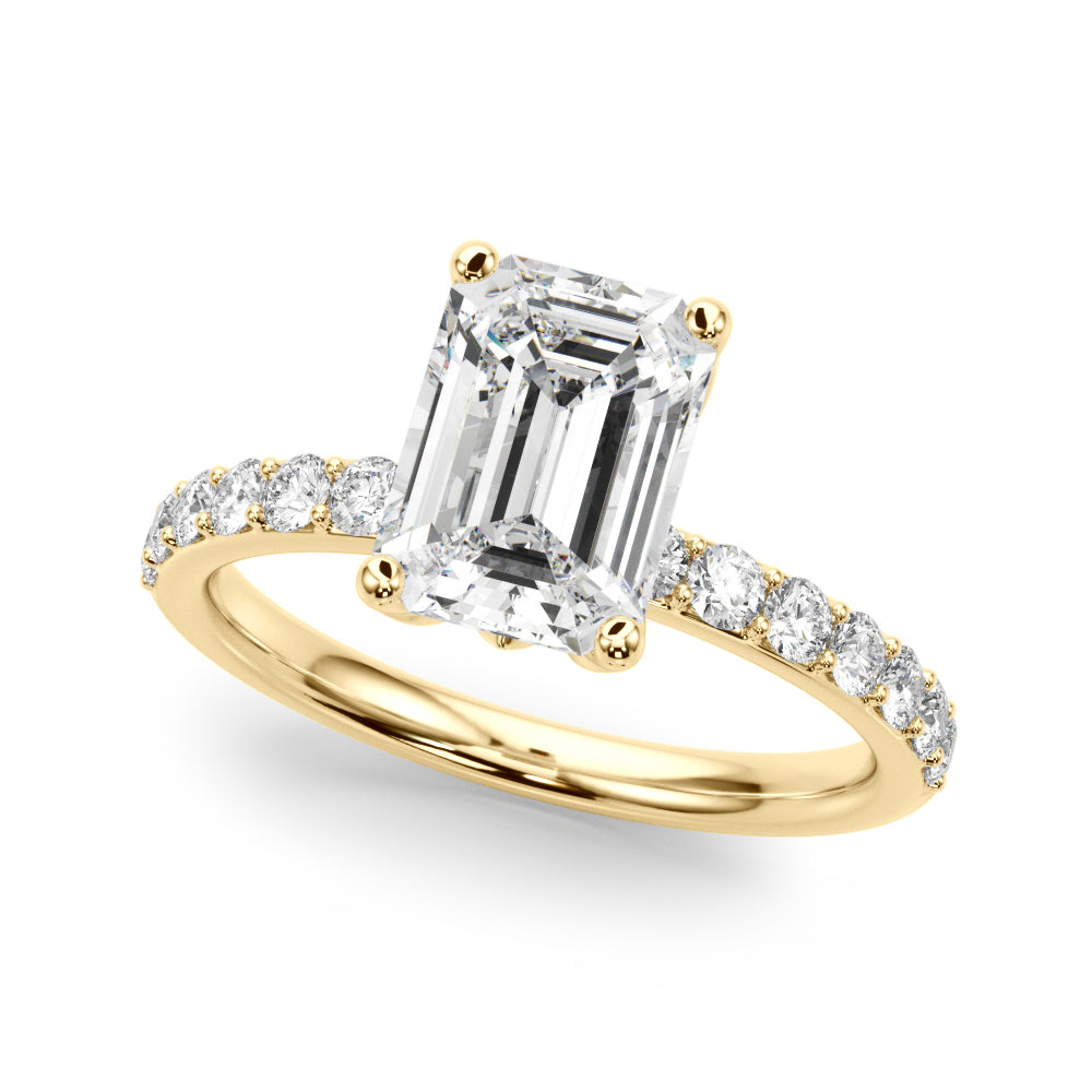 Emerald Diamond Engagement Ring · 0.50 ct tw