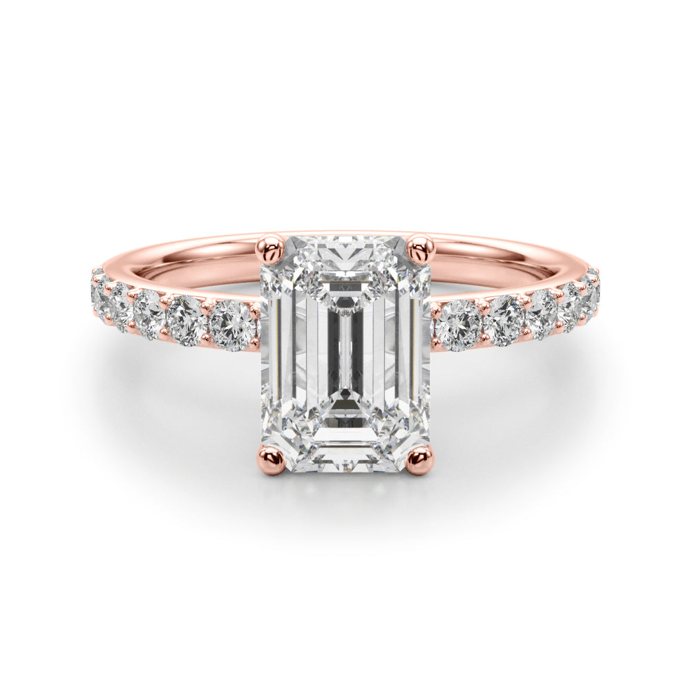 Emerald Diamond Engagement Ring · 0.50 ct tw