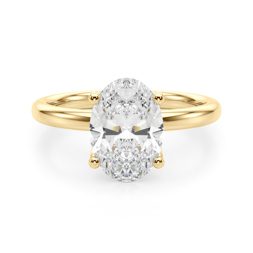 Oval Diamond Engagement Ring · 0.13 ct tw