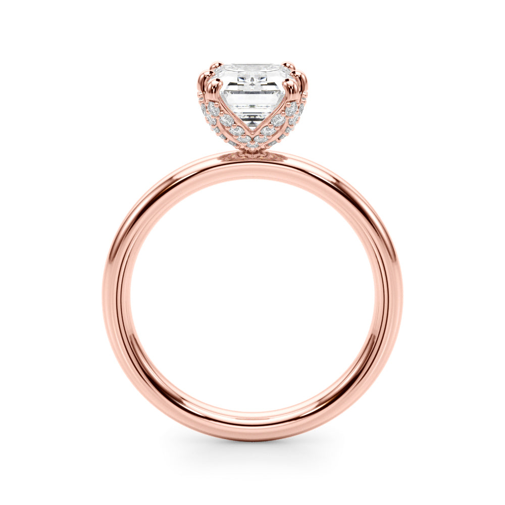 Emerald Diamond Engagement Ring · 0.16 ct tw