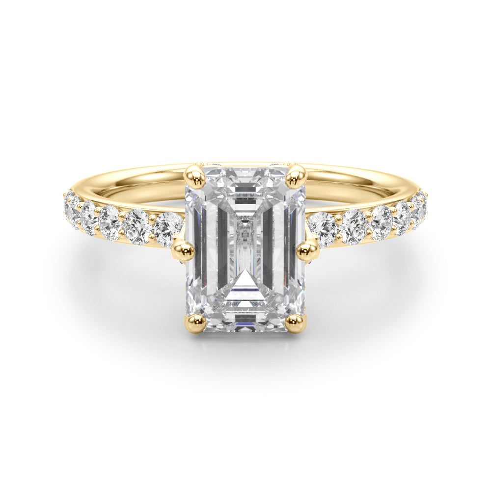 Emerald Diamond Engagement Ring · 0.58 ct tw