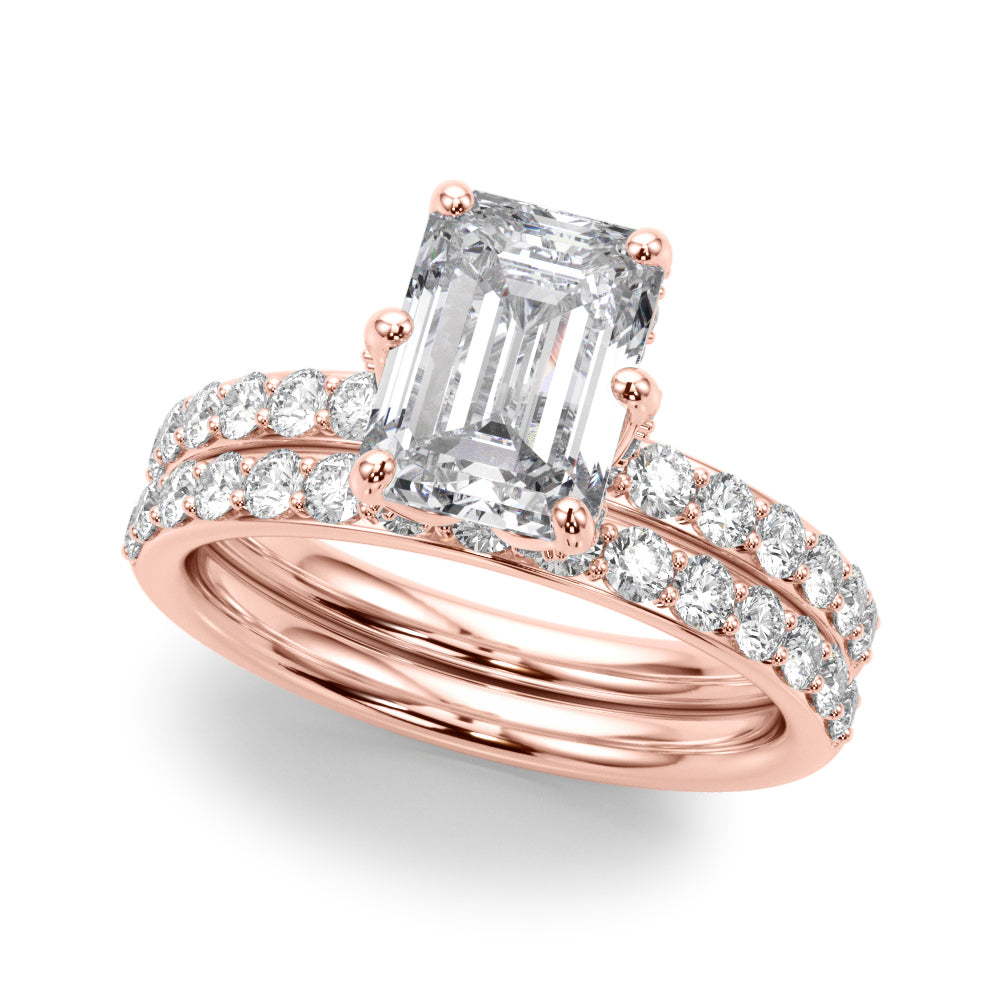 Emerald Diamond Engagement Ring · 0.63 ct tw