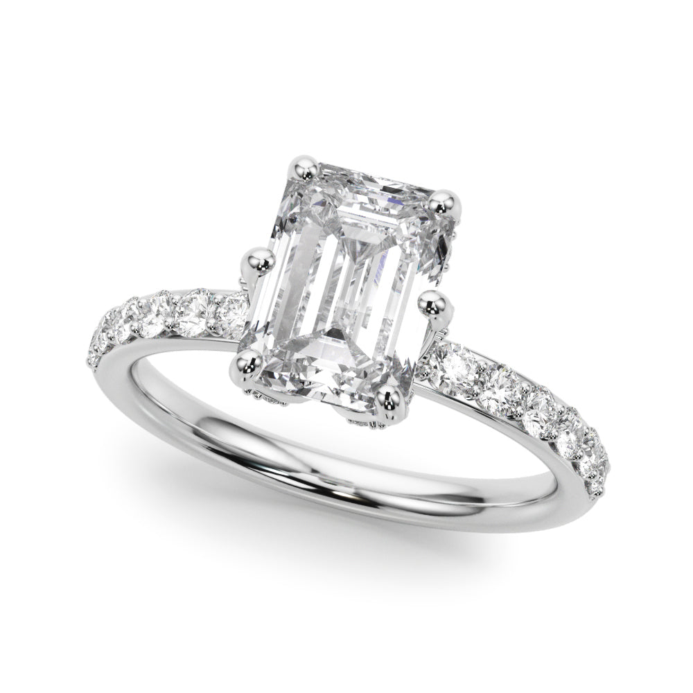 Emerald Diamond Engagement Ring · 0.63 ct tw