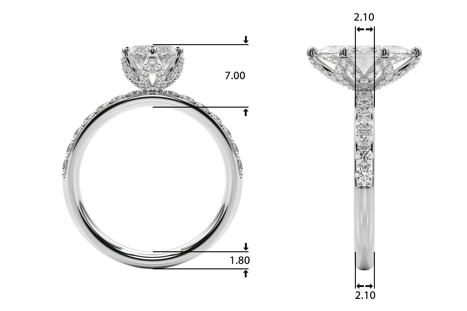Marquise Diamond Engagement Ring · 0.60 ct tw