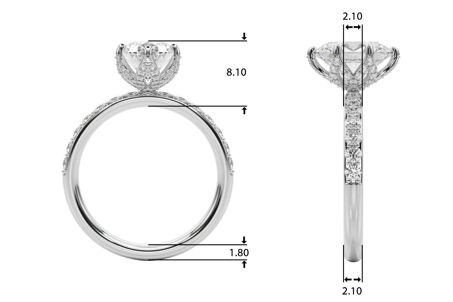Oval Diamond Engagement Ring · 1.56 ct tw