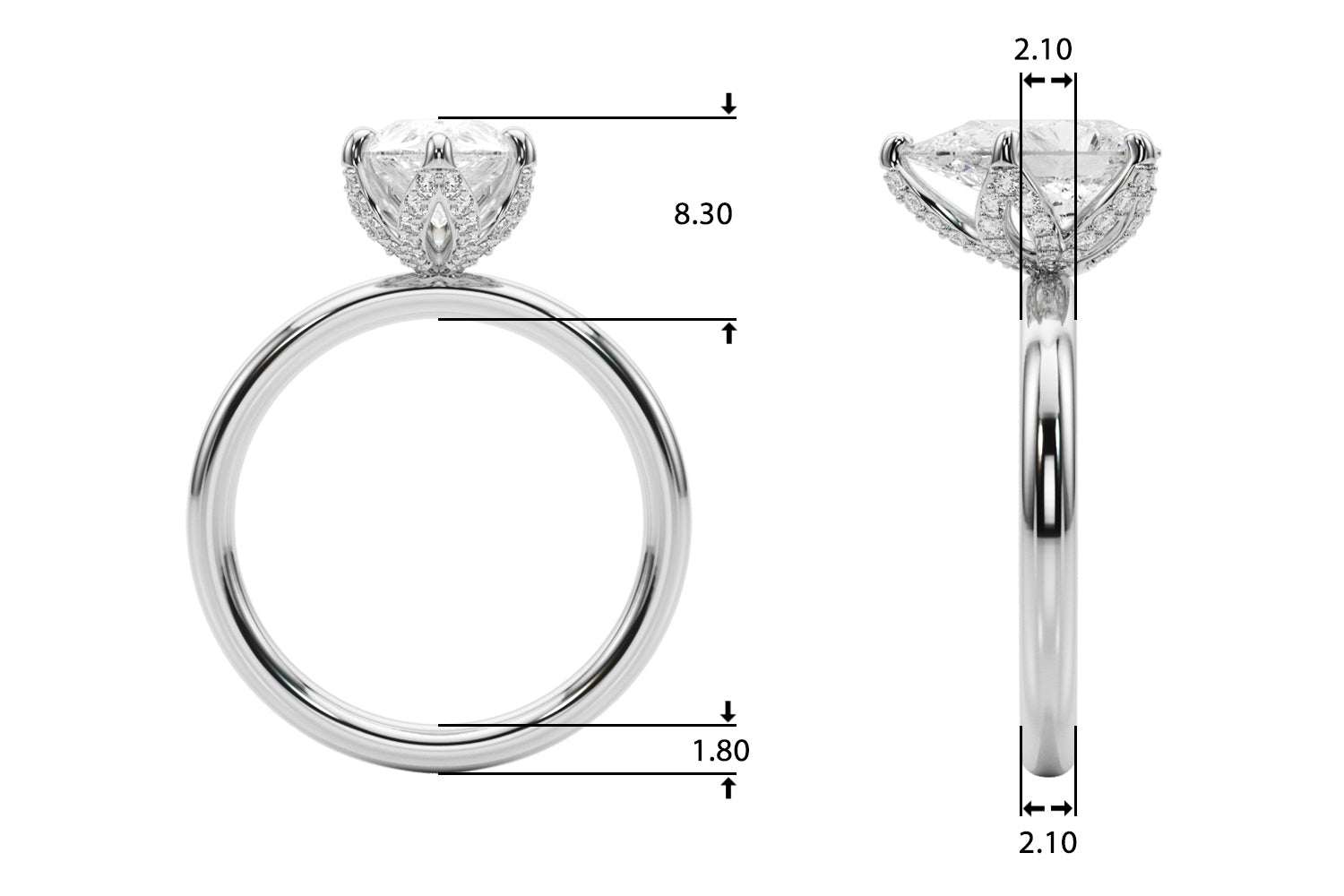 Pear Diamond Engagement Ring · 0.21 ct tw