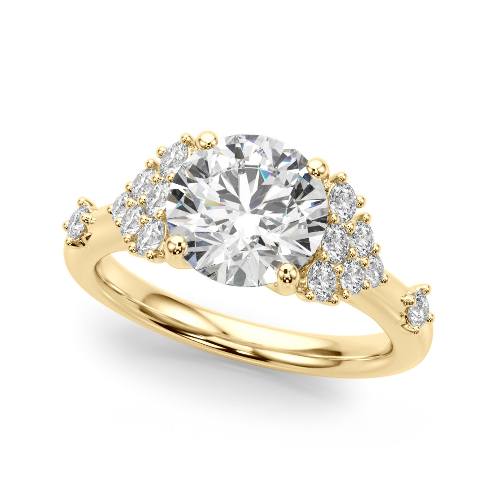Oval Center Diamond Engagement Ring · 0.16 ct tw
