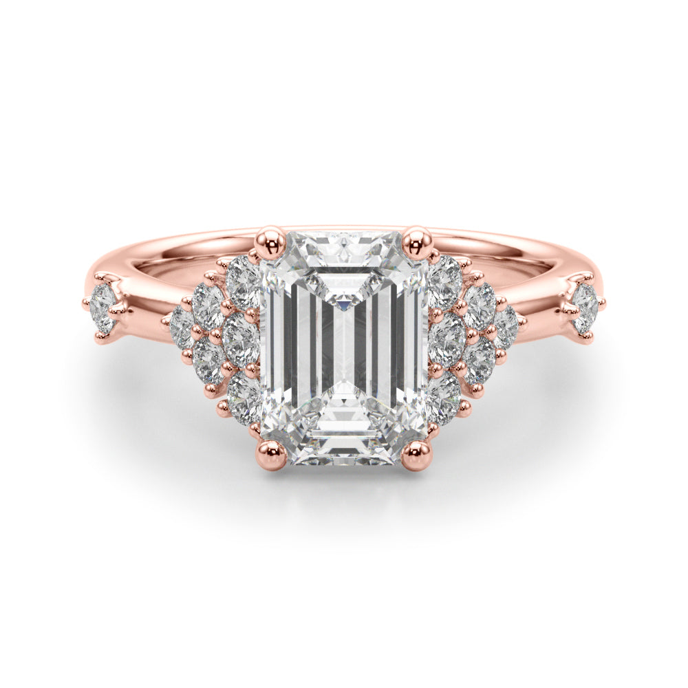 Oval Center Diamond Engagement Ring · 0.16 ct tw