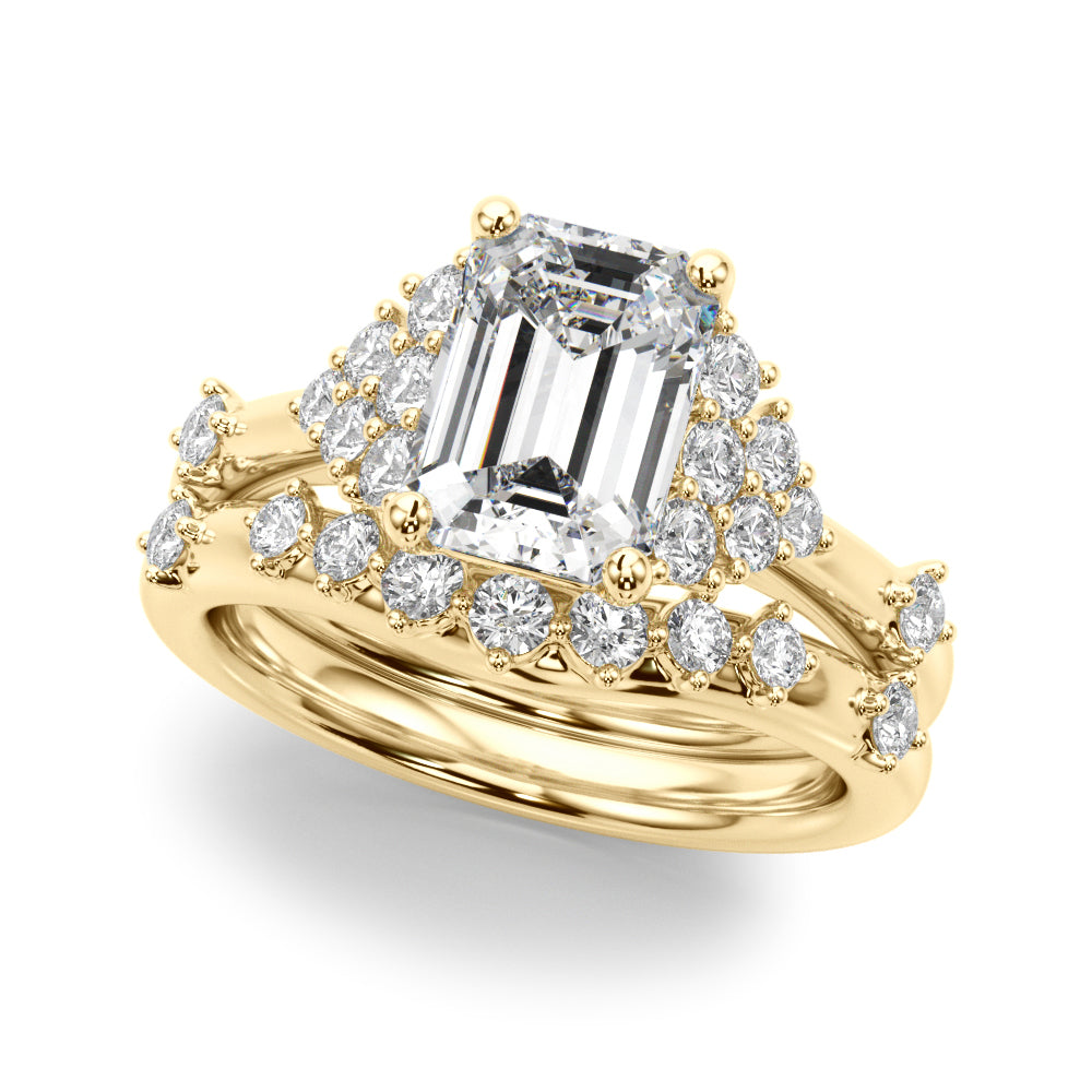 Oval Center Diamond Engagement Ring · 0.16 ct tw