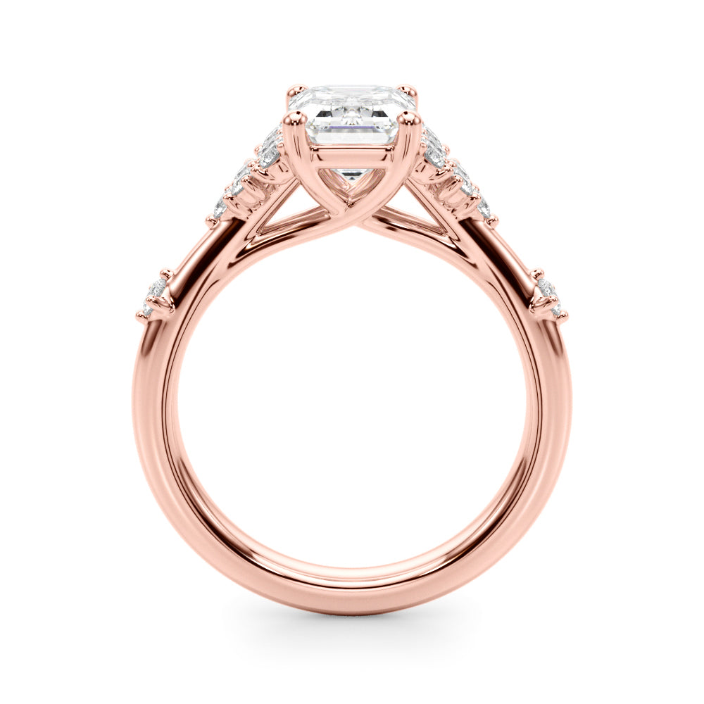 Oval Center Diamond Engagement Ring · 0.16 ct tw