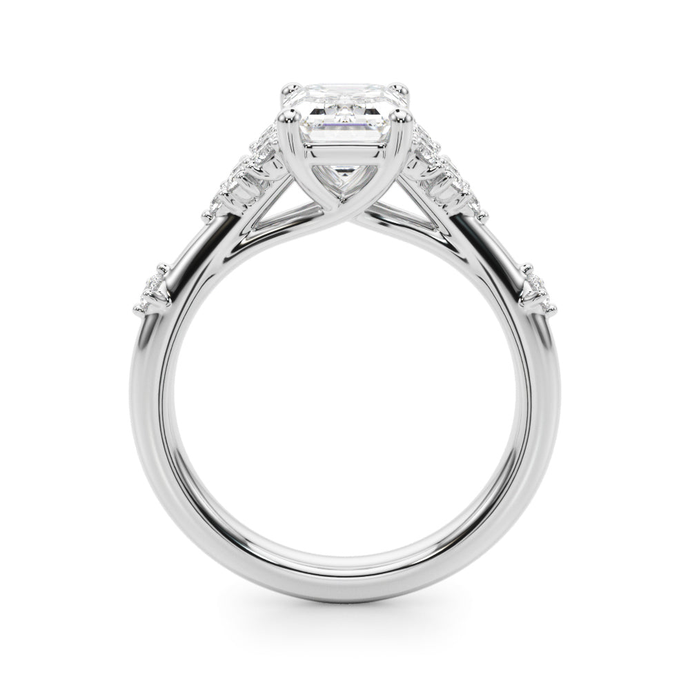 Oval Center Diamond Engagement Ring · 0.16 ct tw