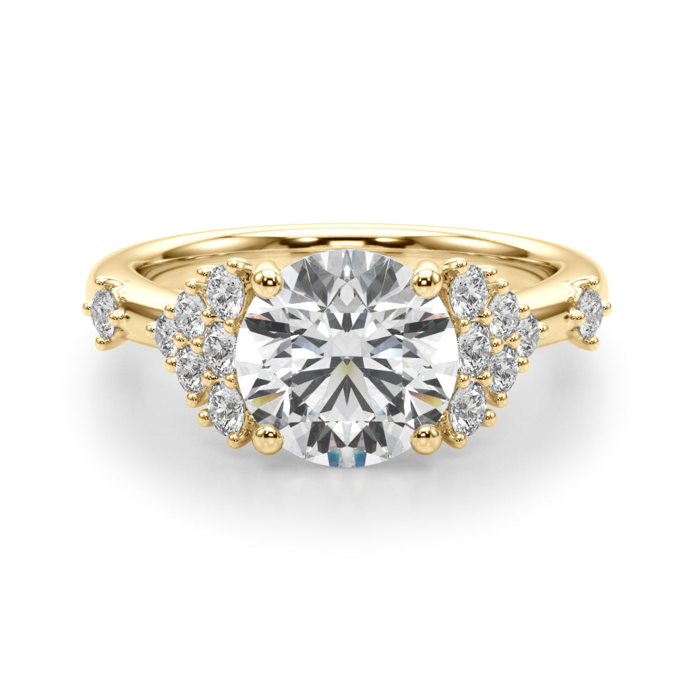 Oval Center Diamond Engagement Ring · 0.16 ct tw