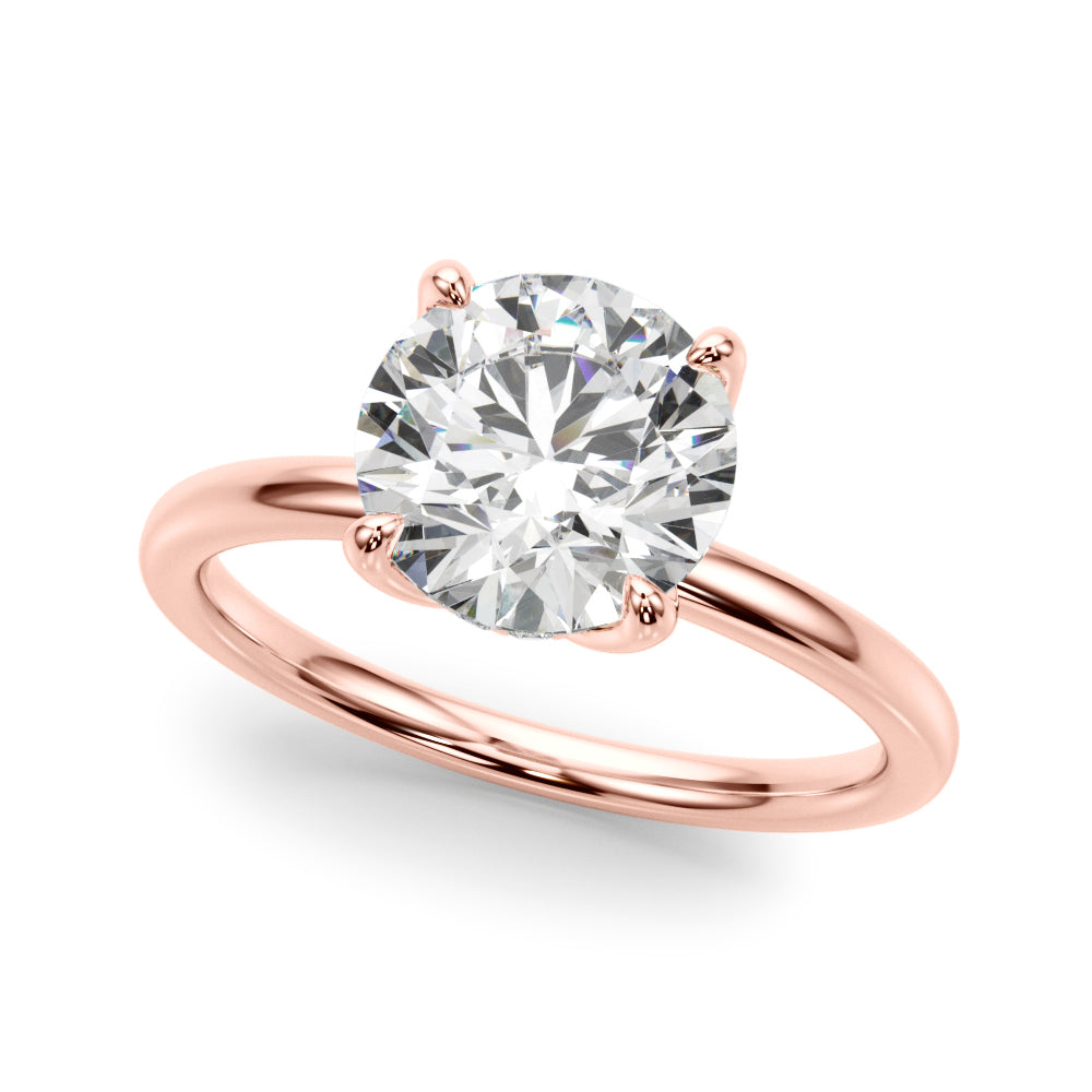 Round Hidden Halo Oval Diamond Engagement Ring · 0.81 ct tw
