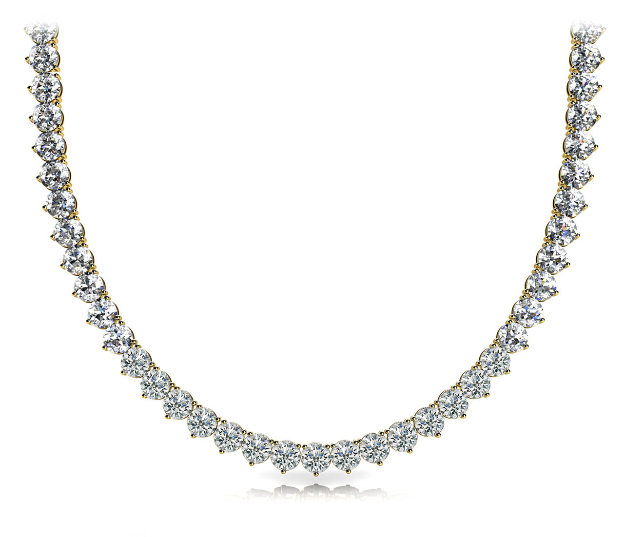 3 Prong Riviera Diamond Necklace · 18.72 ct tw