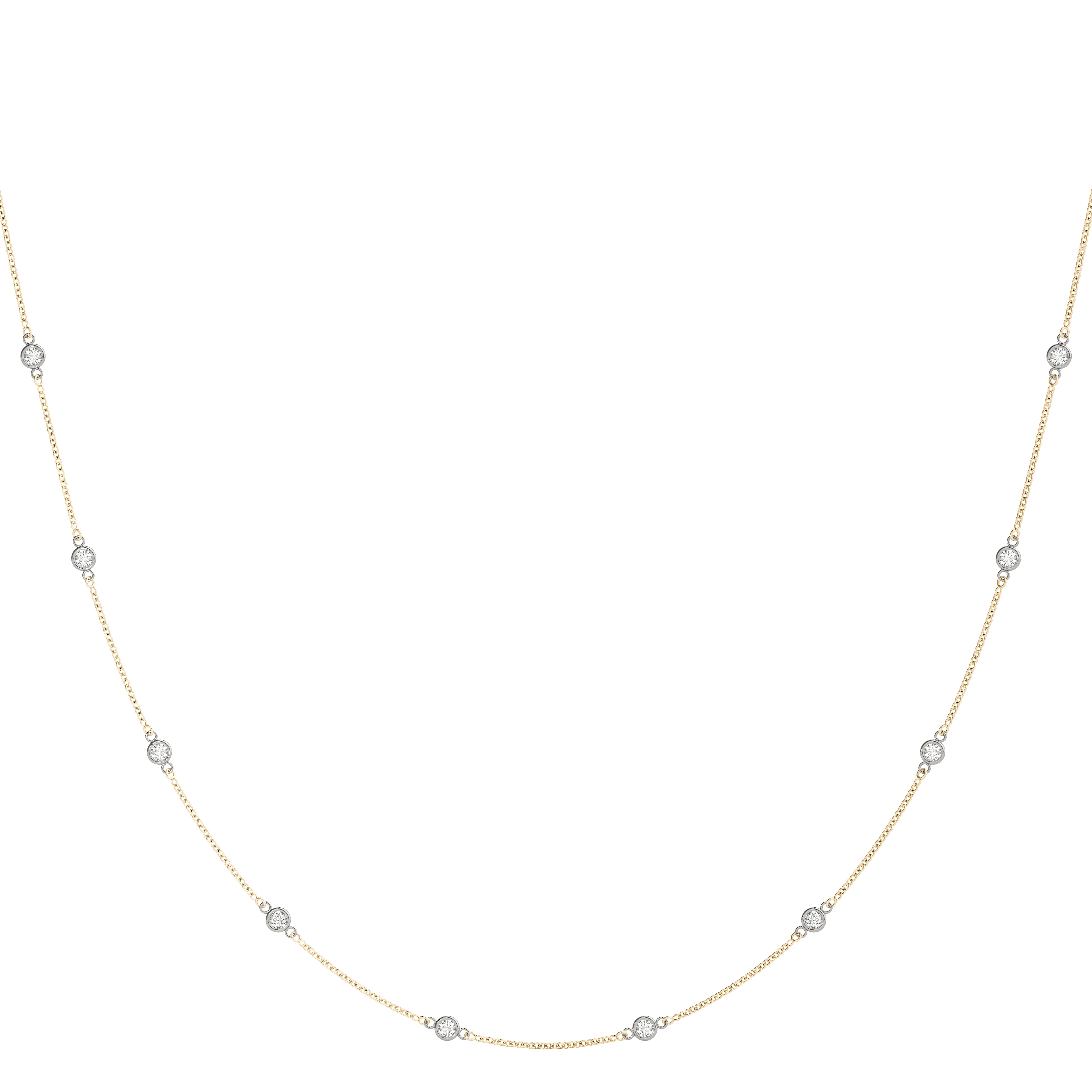0.030 (1.1mm) Diamond Station Necklace · 1.50 ct tw