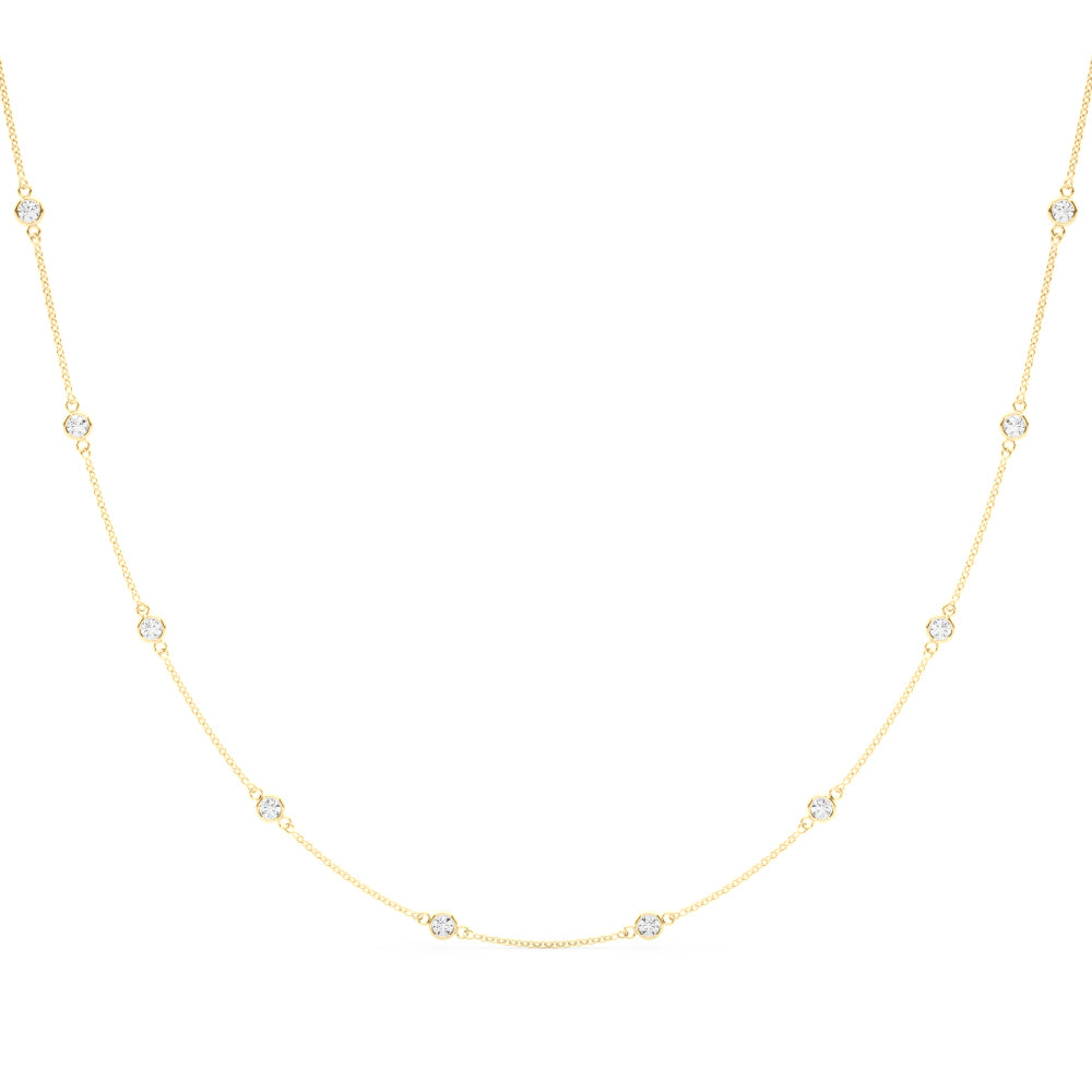 18 10 Station Diamond Necklace · 0.50 ct tw