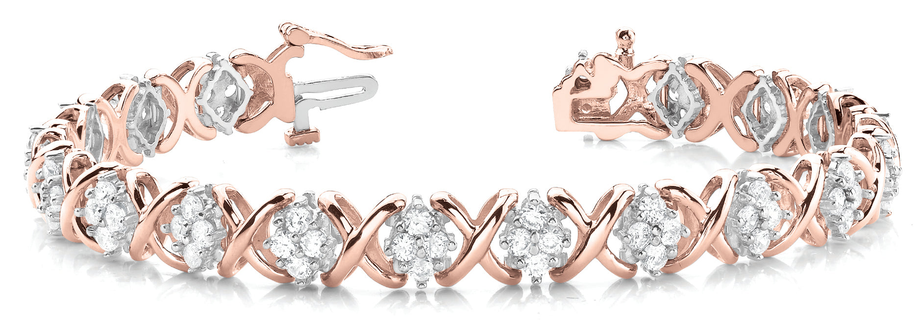 In-Line Xo 4 Stone Diamond Bracelet · 5.10 ct tw