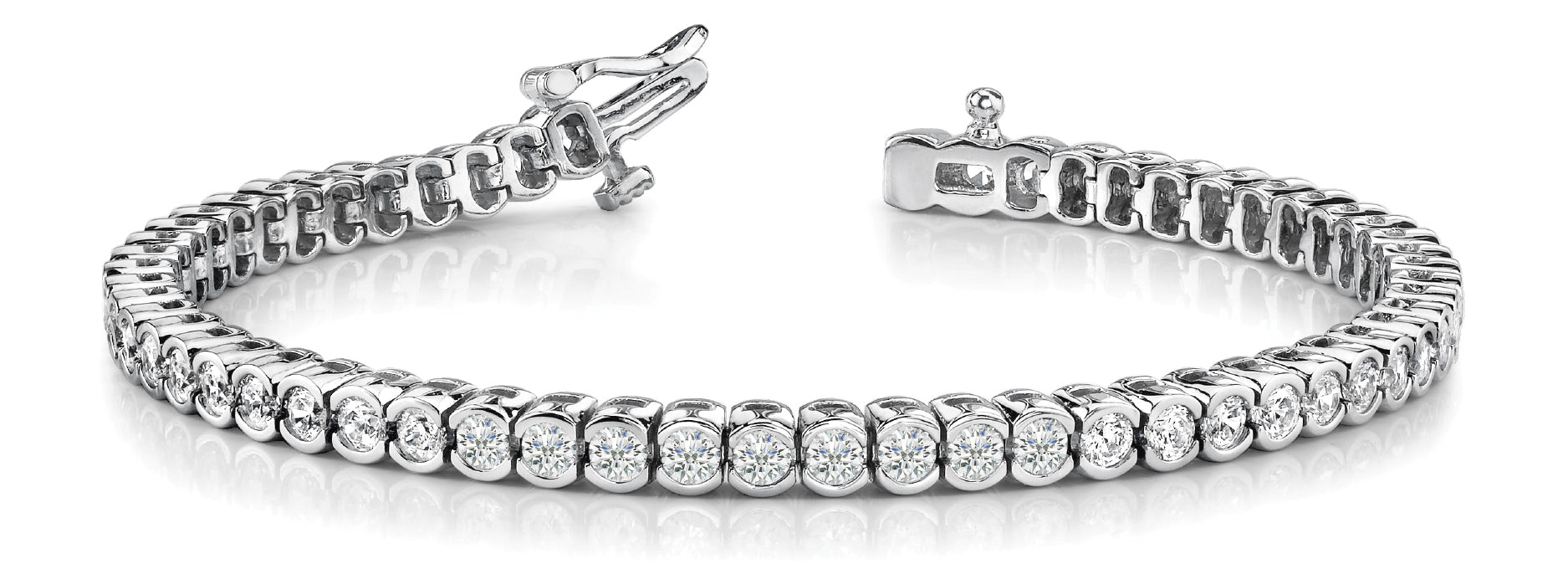 In-Line Bezel Set Diamond Bracelet · 3.96 ct tw