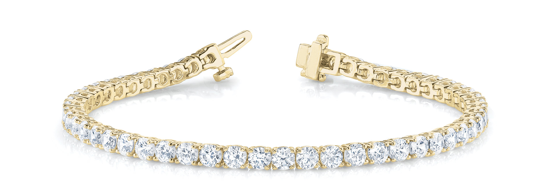 4 Prong In-Line Tennis Diamond Bracelet · 9.87 ct tw