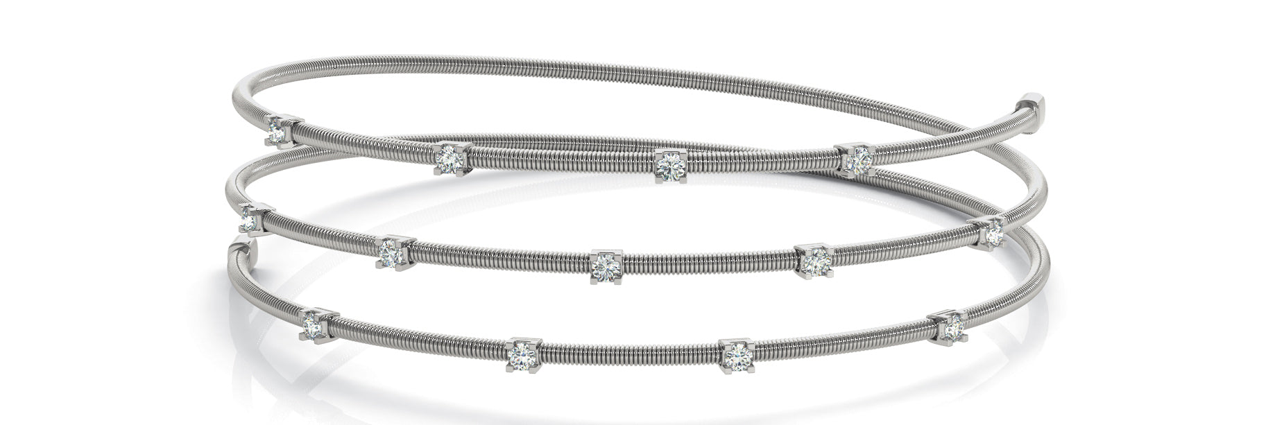Bangle Italian Made Diamond Bracelet · 0.33 ct tw