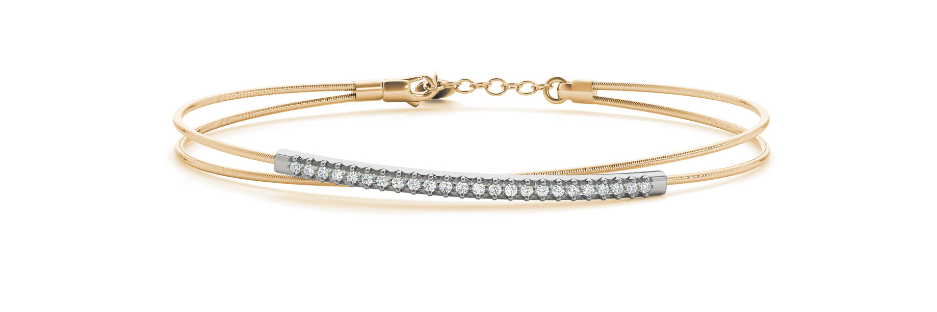 Bangle Italian Made Diamond Bracelet · 0.14 ct tw