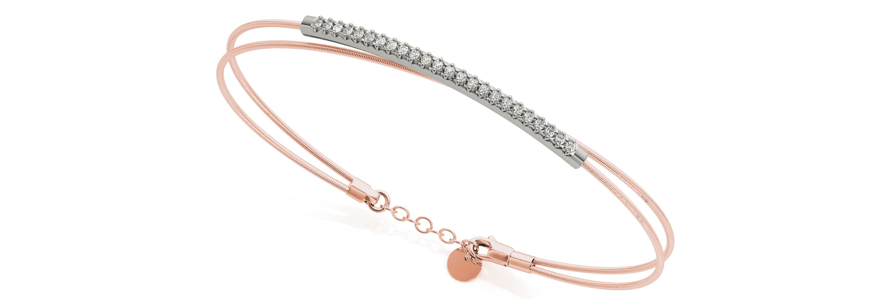 Bangle Italian Made Diamond Bracelet · 0.14 ct tw