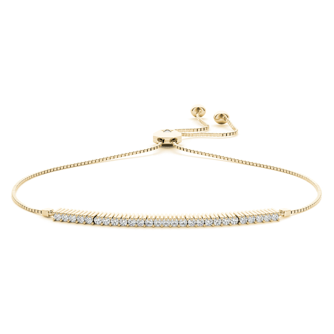 14kw Diamond Adjustable Bracelet · 0.37 ct tw