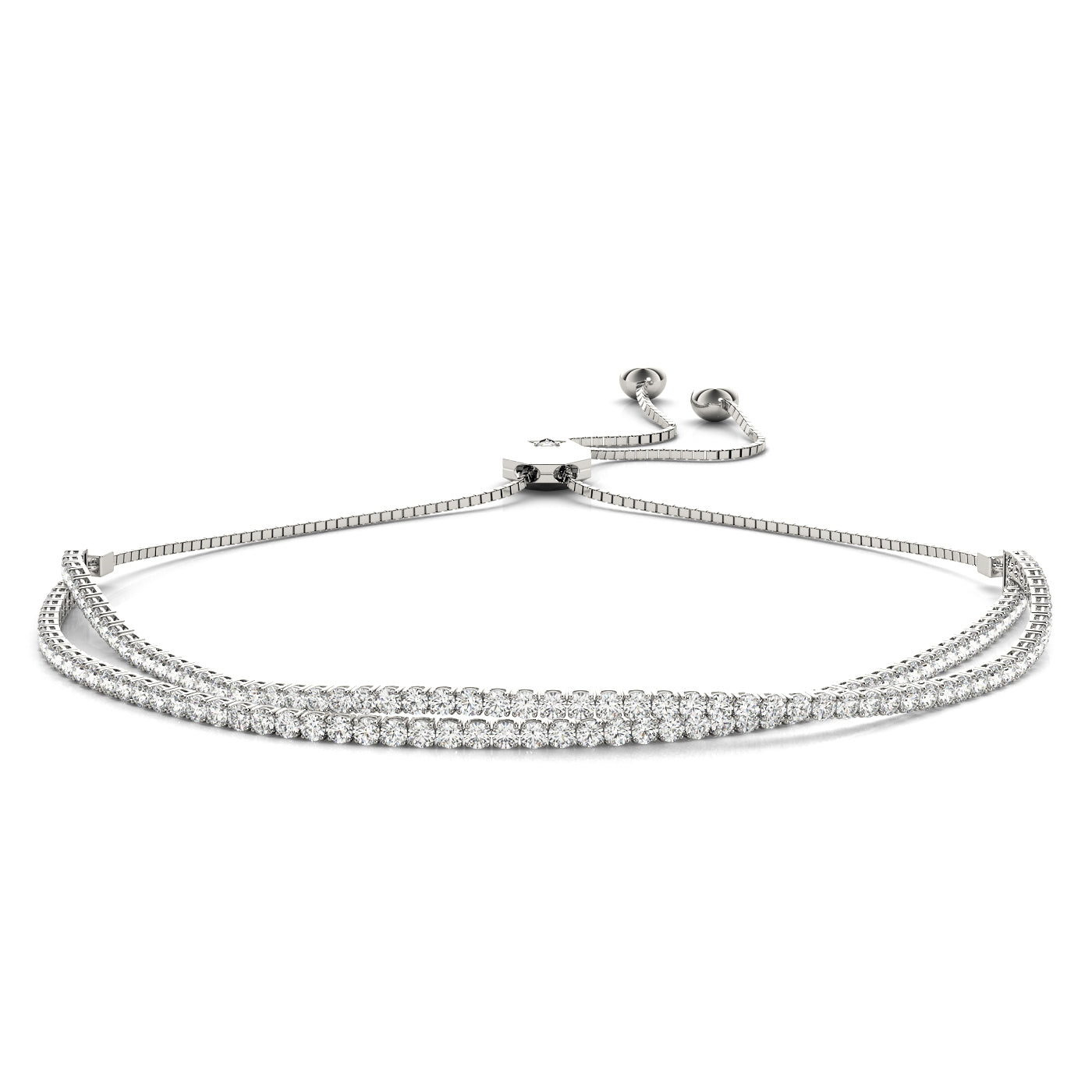 In-Line Adjustable Tennis Diamond Bracelet · 2.34 ct tw