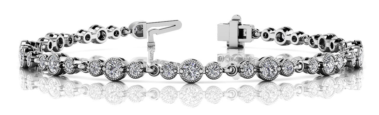 With Milgrain Diamond Bracelet · 2.45 ct tw