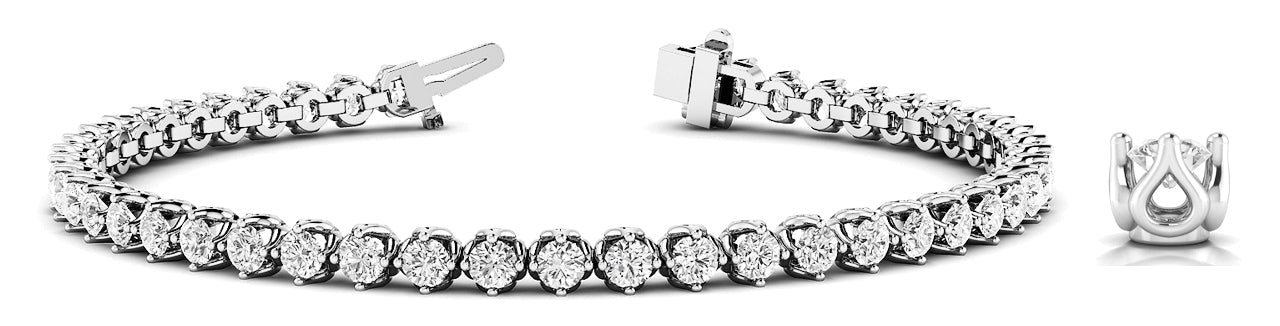 4 Prong Inline Diamond Bracelet · 3.18 ct tw