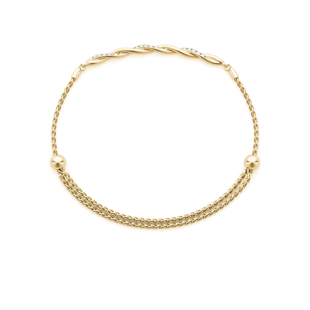 Diamond Gold Twist Bracelet · 0.22 ct tw