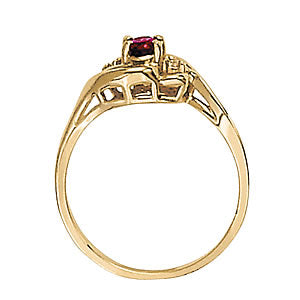 Oval Gemstone Fashion Ring · 0.02 ct tw