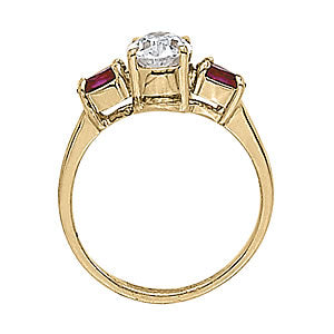 Oval Gemstone Fashion Ring