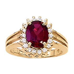 Oval Gemstone Fashion Ring · 0.36 ct tw