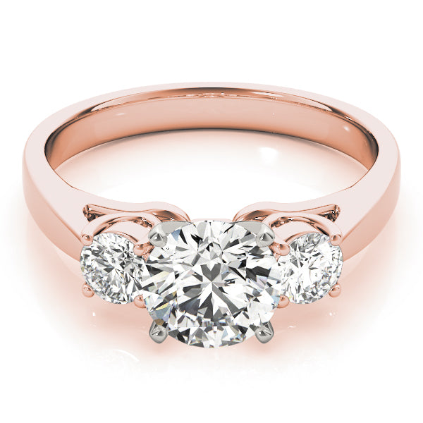 Round Three-Stone Diamond Engagement Ring · 0.70 ct tw