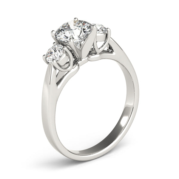Round Three-Stone Diamond Engagement Ring · 0.70 ct tw