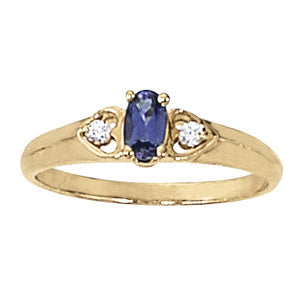 Oval Gemstone Fashion Ring · 0.04 ct tw