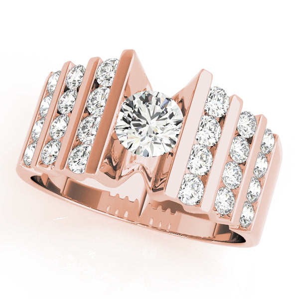 Round Multi-Row Diamond Engagement Ring · 1.22 ct tw