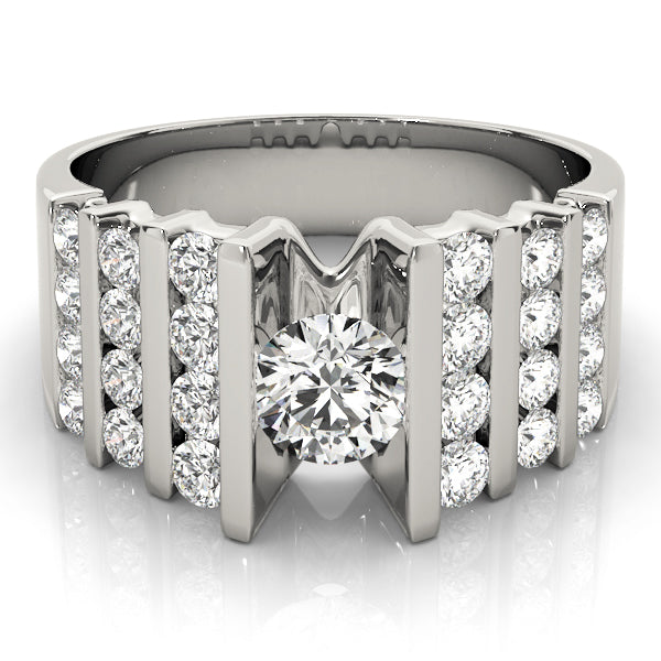 Round Multi-Row Diamond Engagement Ring · 1.22 ct tw