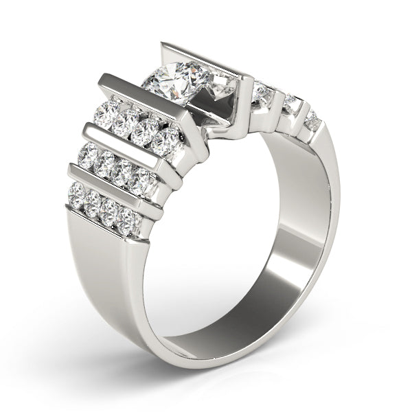Round Multi-Row Diamond Engagement Ring · 1.22 ct tw
