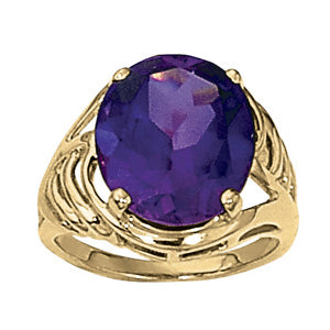 Oval Gemstone Fashion Ring