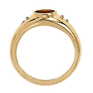 Oval Gemstone Fashion Ring · 0.06 ct tw